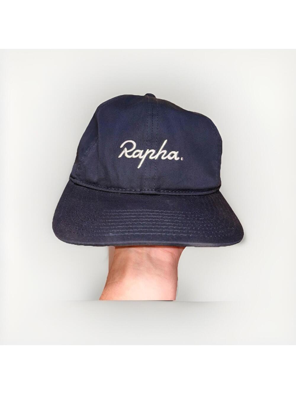 Rapha Cycling Snapback Hat Navy Blue Adjustable Bike Cyclist Cap One Size